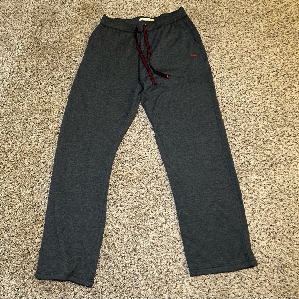 Tommy Bahama Charcoal Joggers with Red Accents